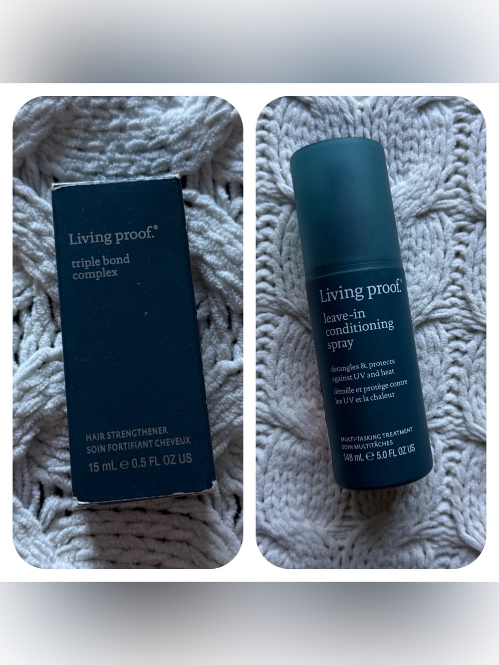 Living Proof Bundle: Leave-In Conditioning Spray and Triple Bond Complex